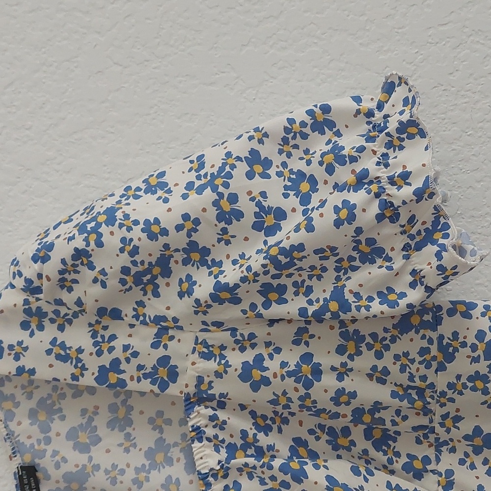SHEIN Floral Blue and White Dress NWOT - Picture 6 of 16